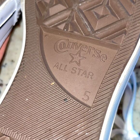 Converse‎ Womens Chuck Taylor All Star Lift Platform Sneakers Vintage Peach Sz 5 - Picture 8 of 8